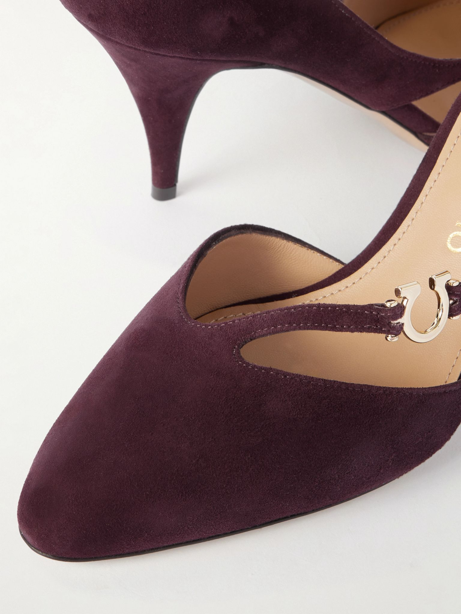 Moreen 70 suede pumps Burgundy - 4