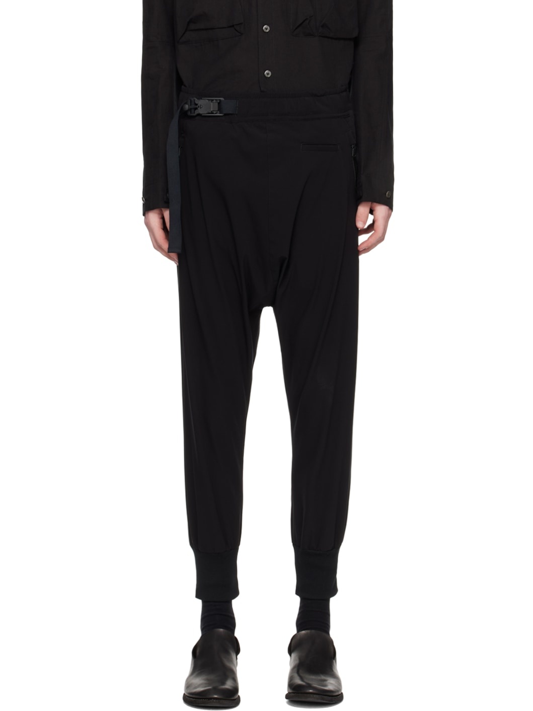 Black Water-Repellent Trousers - 1