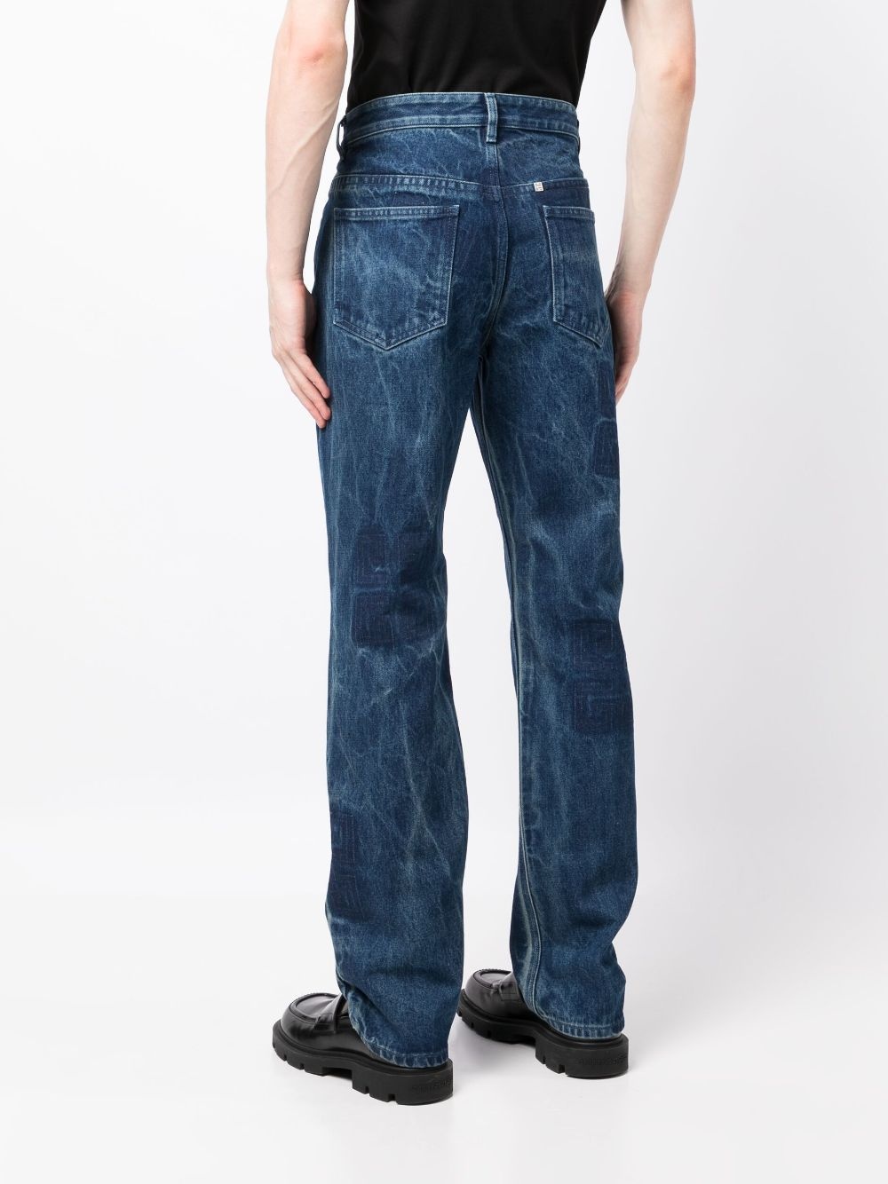 4G-print mid-rise straight-leg jeans - 4