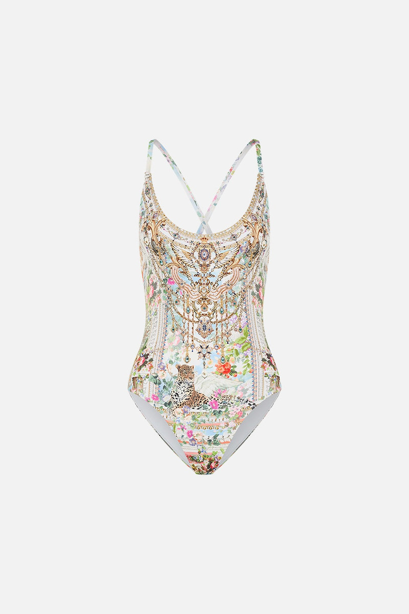 SCOOP NECK ONE PIECE WITH BUTTONS 1