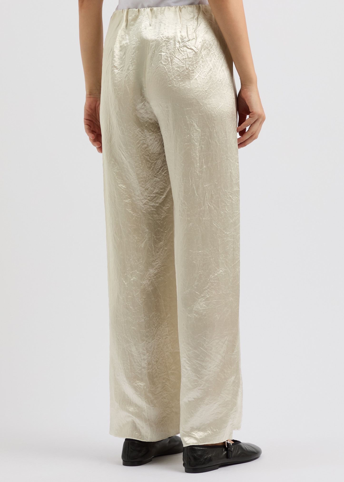 Brenda crinkled satin trousers - 3