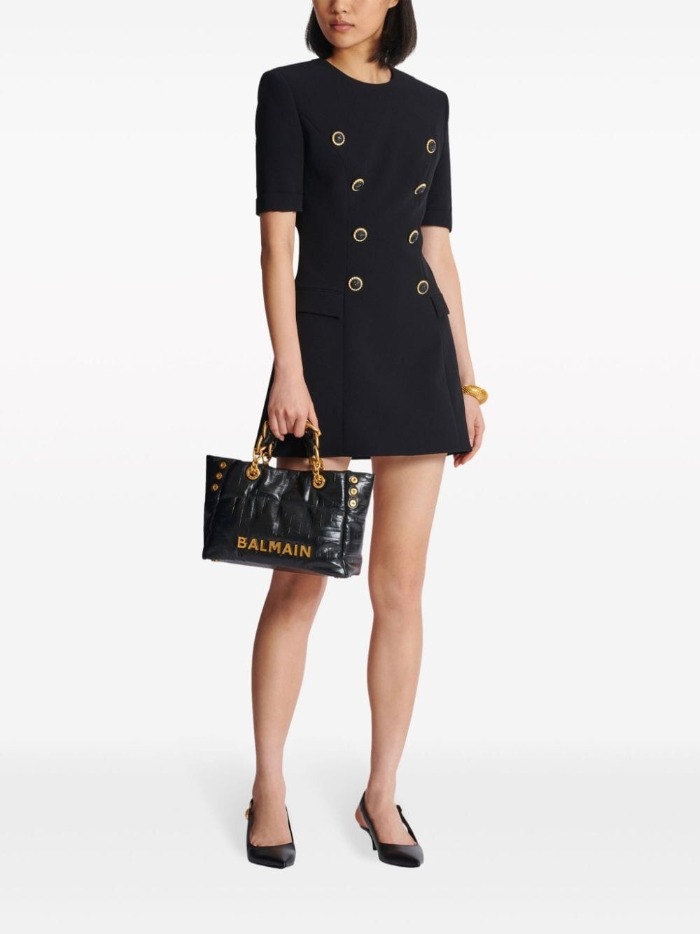 tailored textured minidress - 2