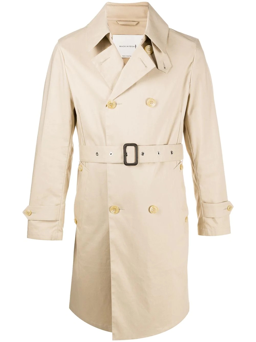 belted trench coat - 1