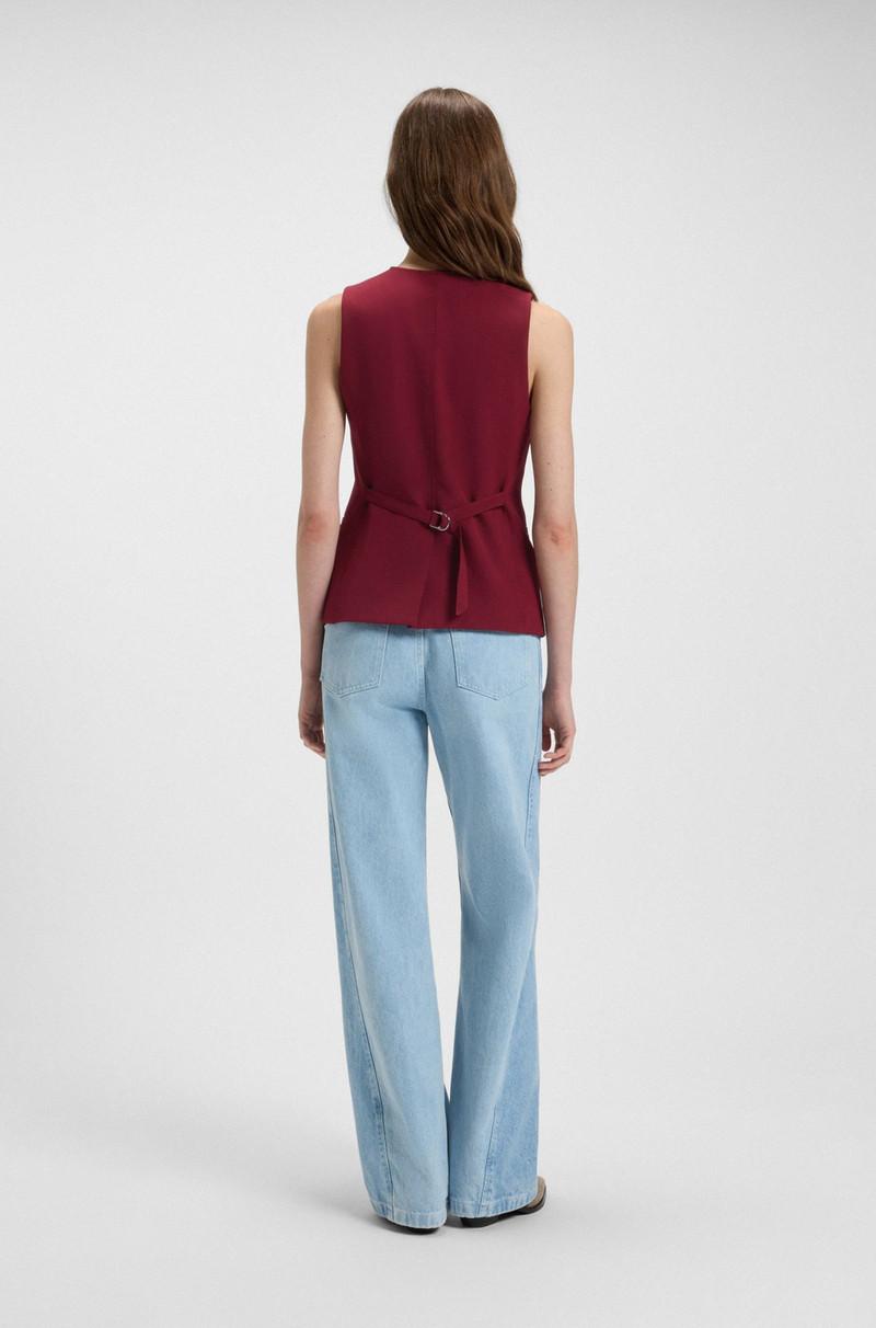 ADJUSTABLE WAISTCOAT IN STRETCH CREPE 4
