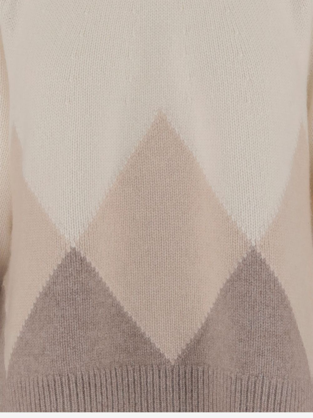 diamond-pattern cashmere sweater - 3