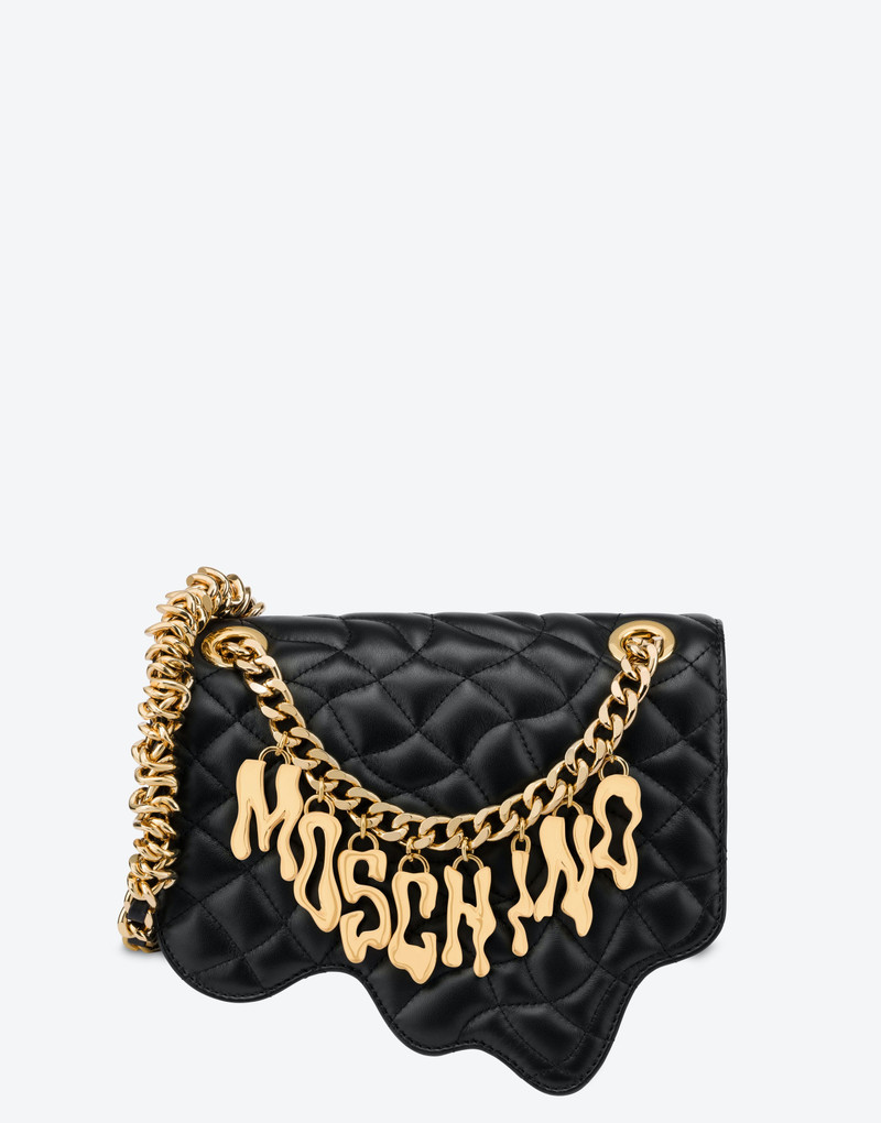 MORPHED LETTERING QUILTED SHOULDER BAG 1