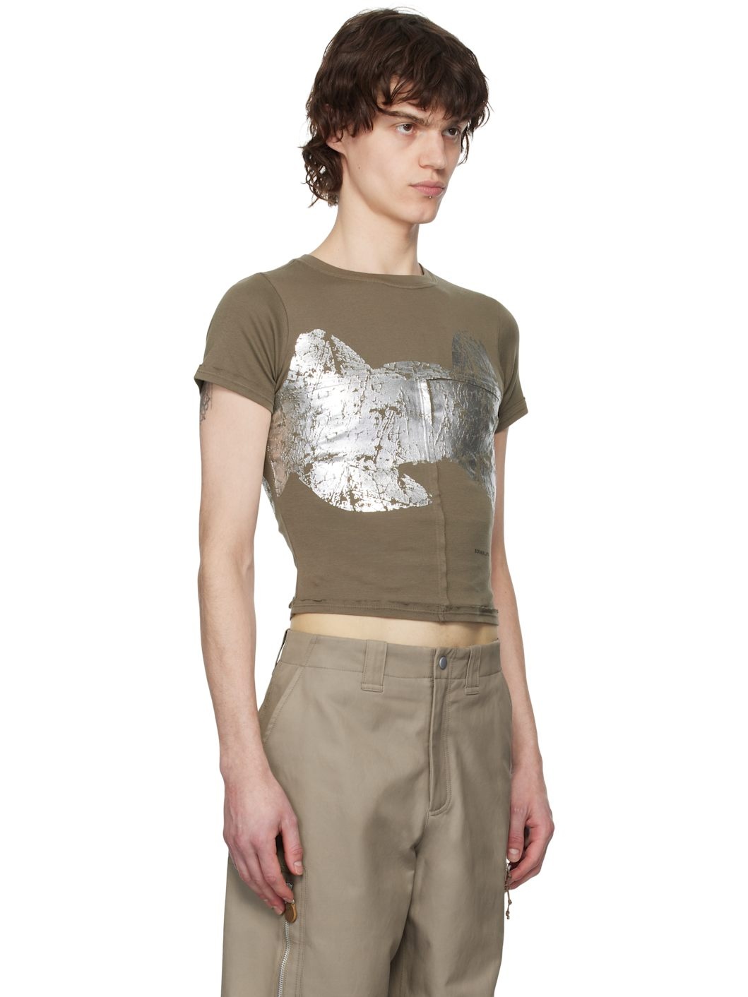 Taupe Lapped Baby T-shirt - 2