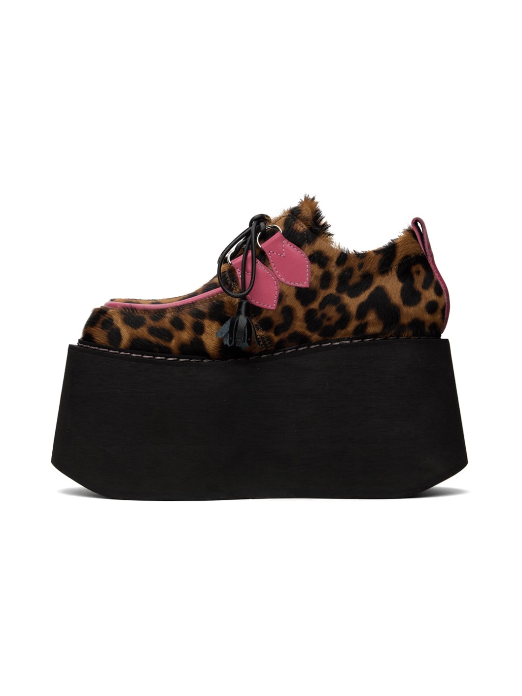 Brown Animalier Commando Platform Derbys - 3