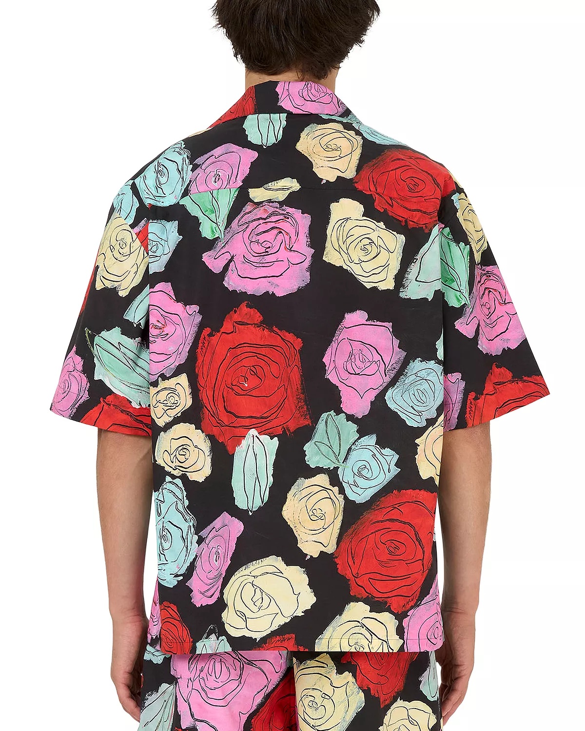 Printed Short Sleeve Button Front Camp Shirt - 2