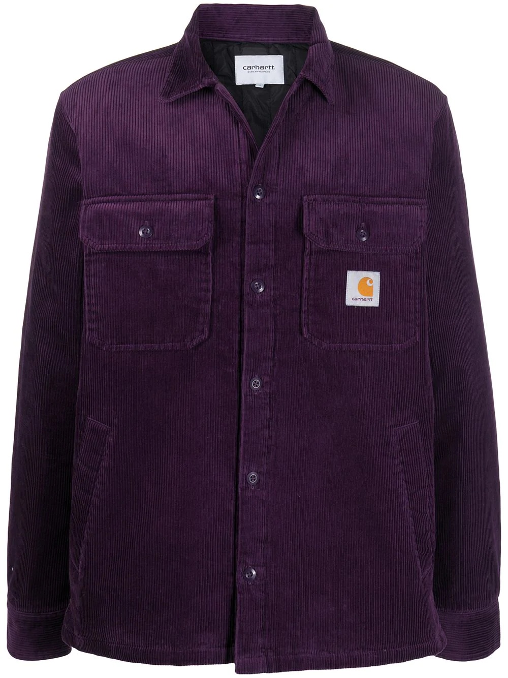 corduroy logo patch shirt  - 1