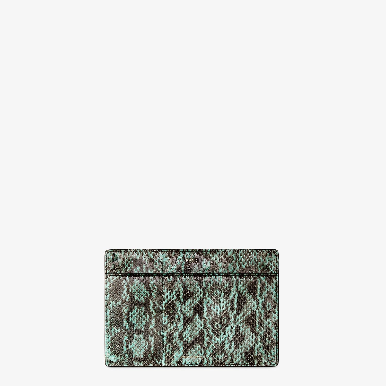 Accessory pocket in green elaphe - 1