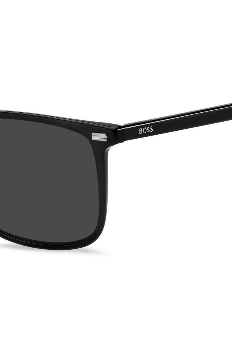 BOSS BLACK-ACETATE SUNGLASSES WITH TEMPLE LOGO outlook