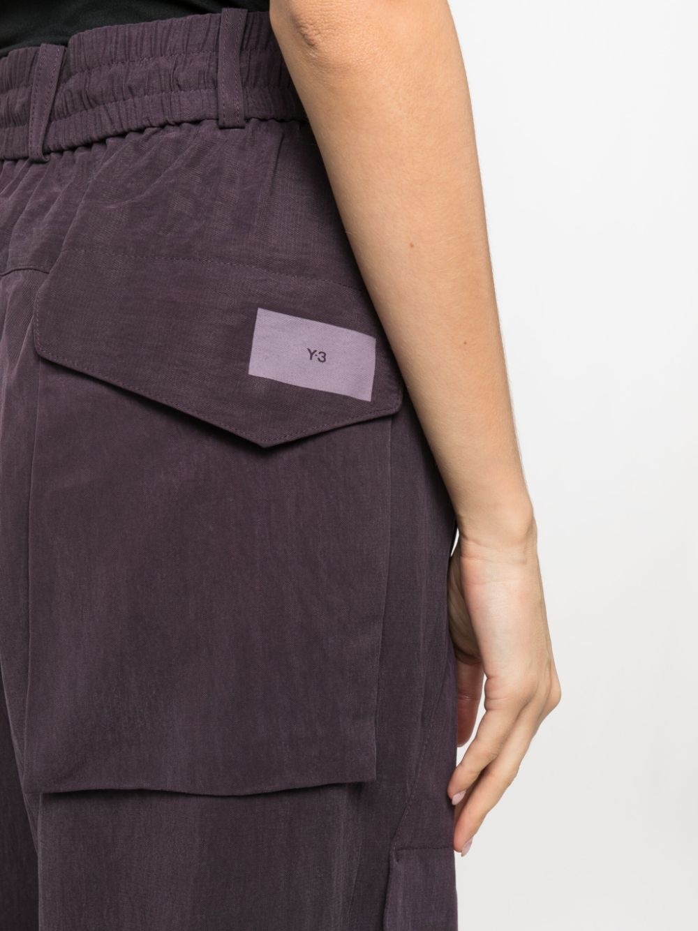 high-waisted cargo track-pants - 5