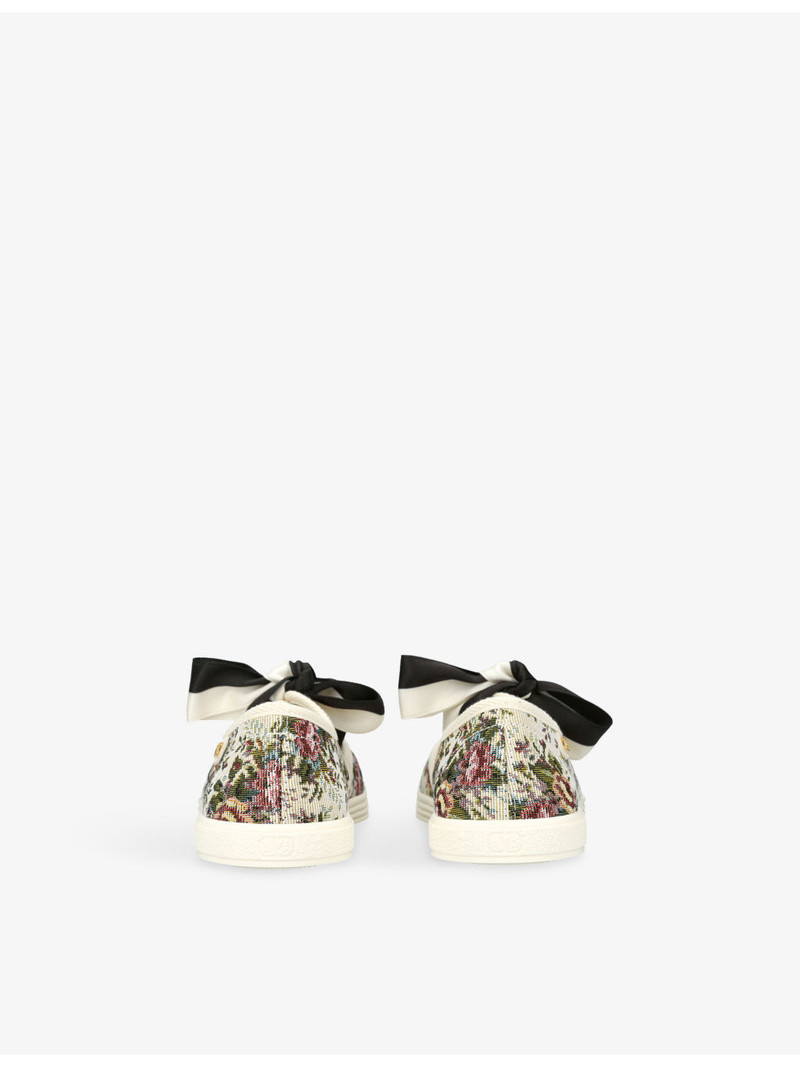 Valentino Bay By Bay Jacquard Cotton Low-Top Trainers outlook
