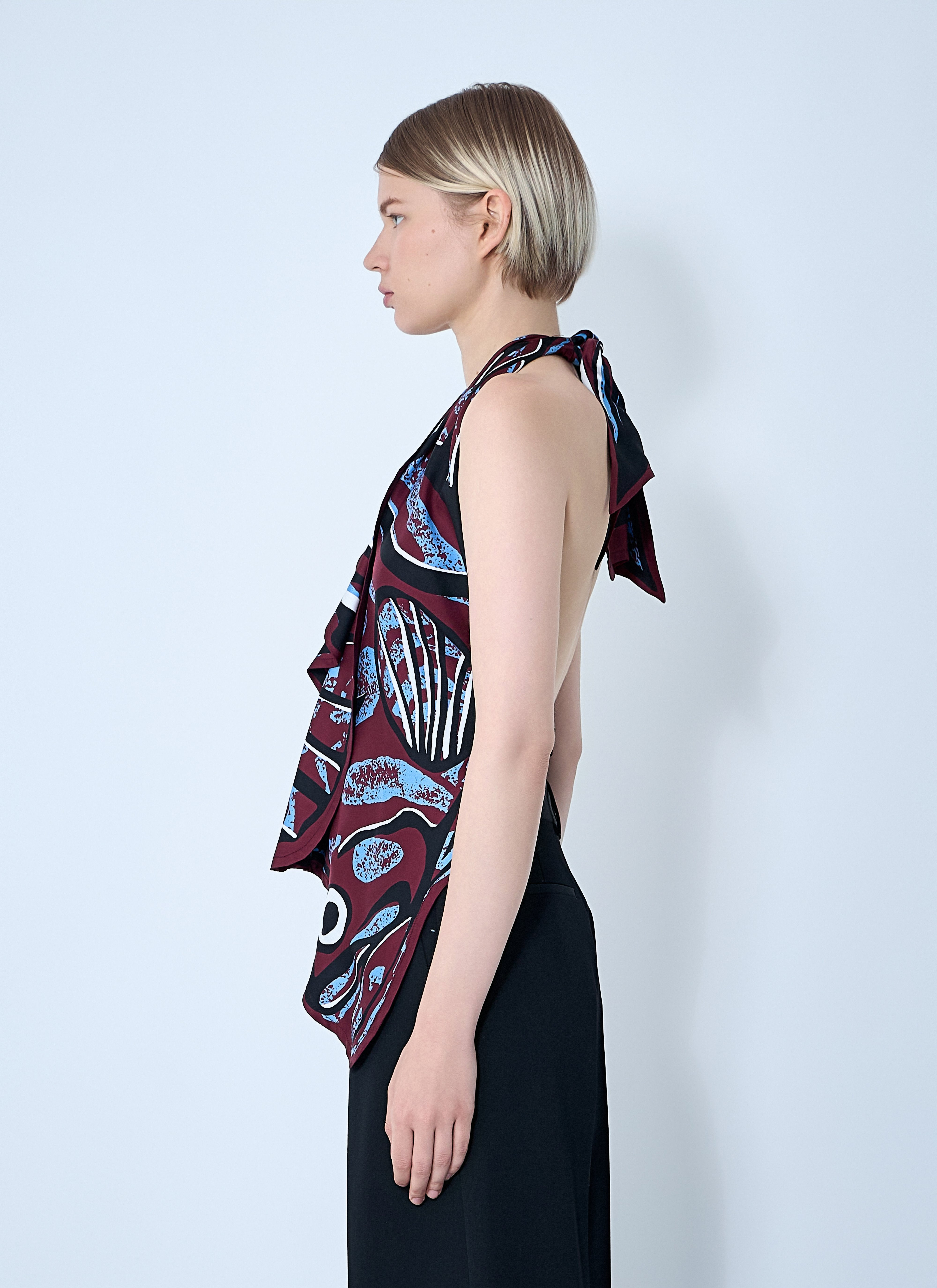 Bottega Veneta Women Silk Twill Printed Top - 3