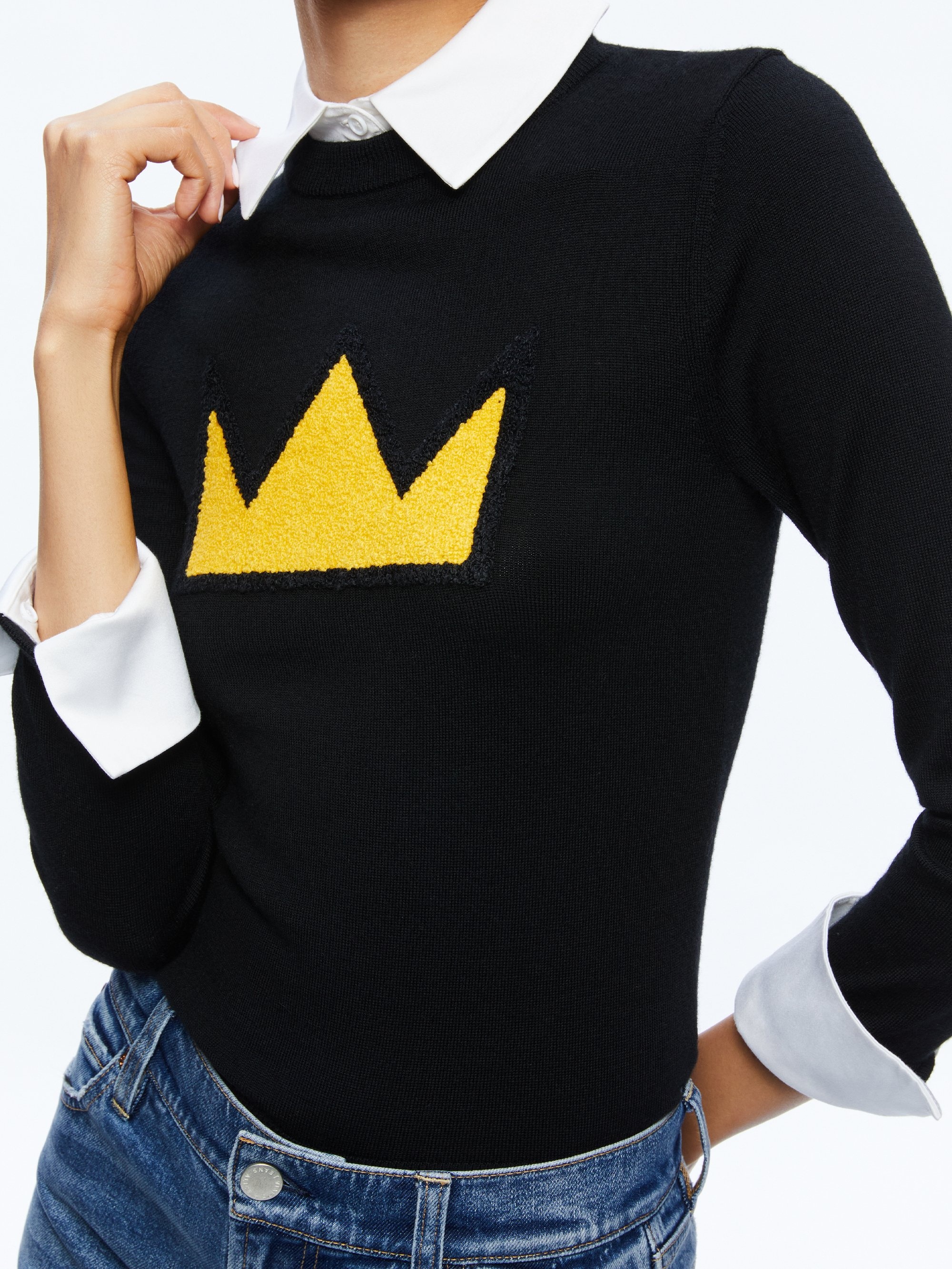 A+O X BASQUIAT PORLA COLLARED SWEATER - 5