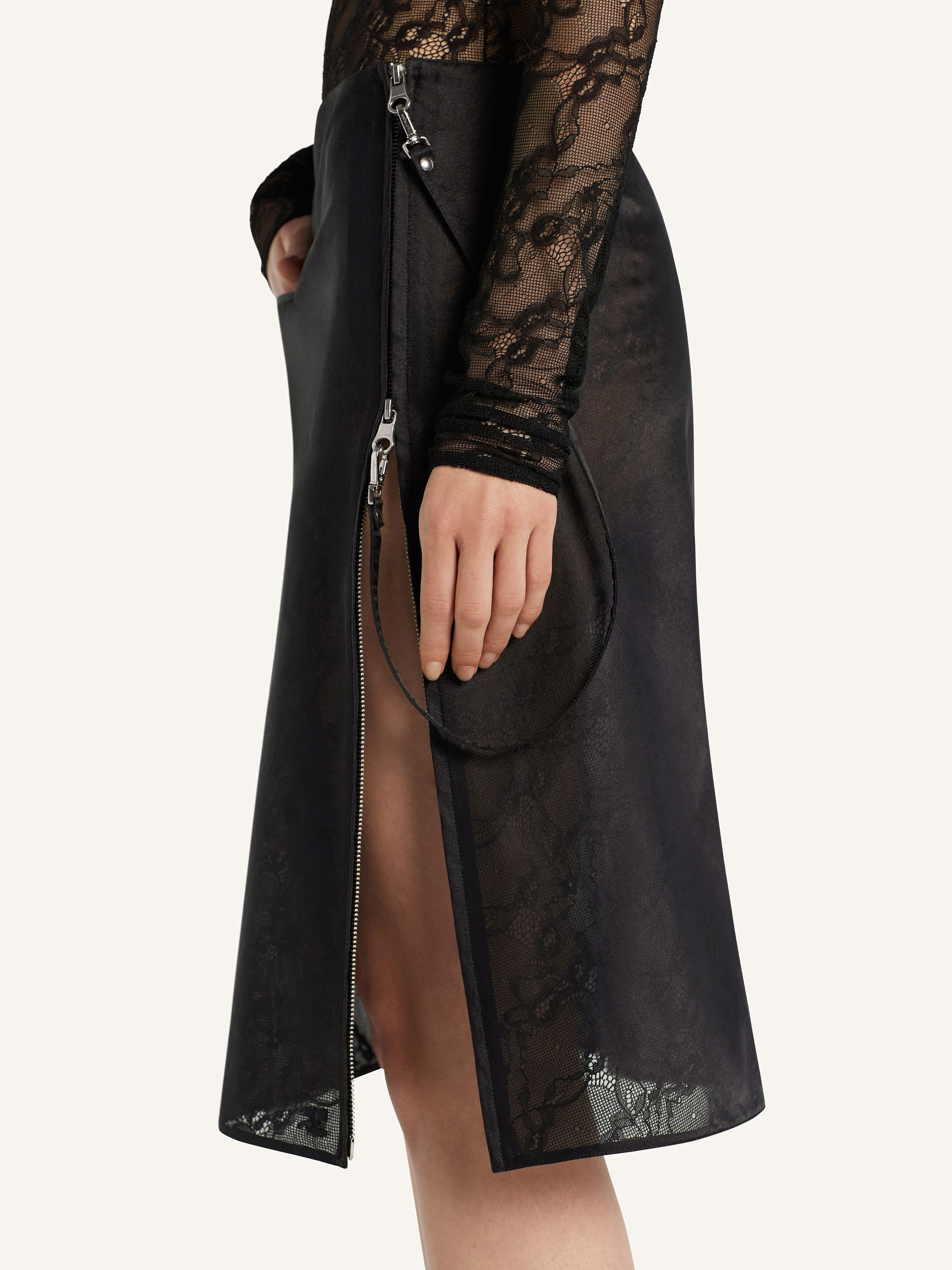 ZIPPED LACE SKIRT - 5