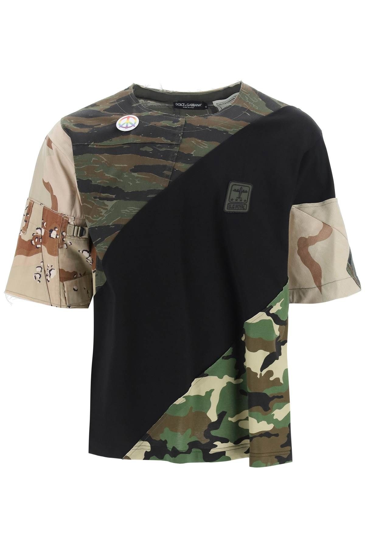 CAMOUFLAGE PATCHWORK T-SHIRT - 1