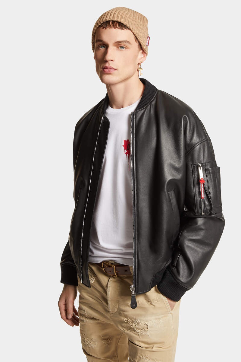 LEATHER BOMBER - 3