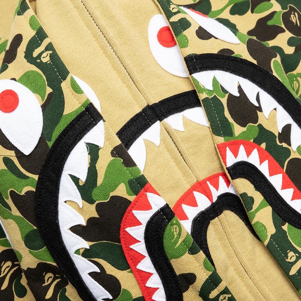 ABC CAMO DOUBLE SHARK FULL ZIP HOODIE - GREEN - 4