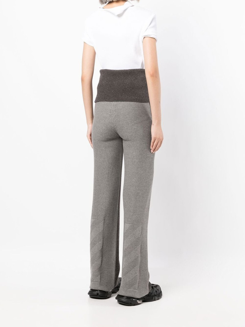 Languid straight leg knitted trousers 4
