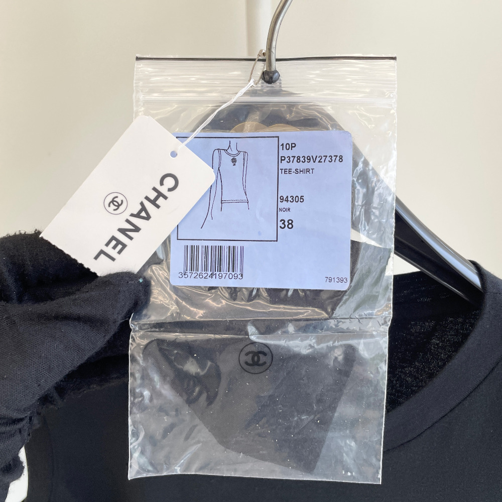 chanel black cc sleeveless - 5