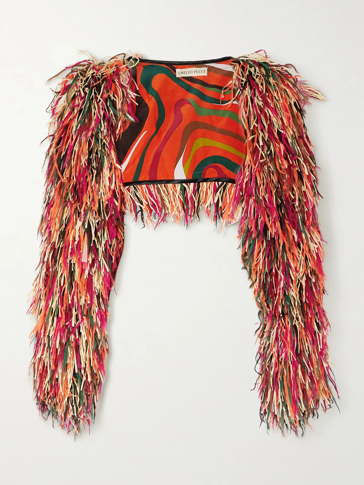 Fringed Raffia And Organza Jacket - 1