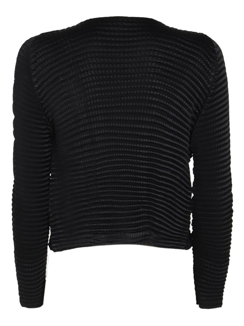 ISSEY MIYAKE crew-neck cardigan outlook