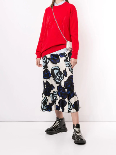 MSGM Spray logo print sweatshirt outlook