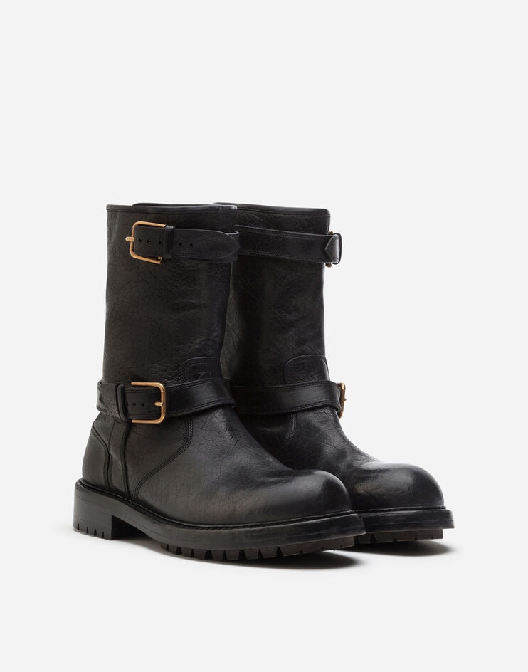 Horsehide biker boots - 2