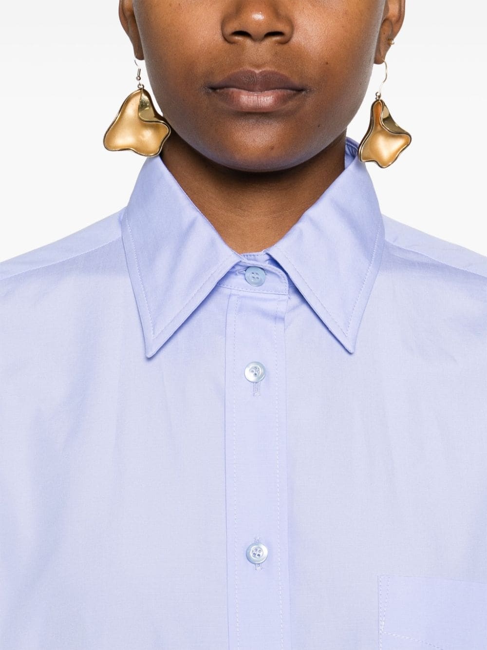 logo-embroidered shirt - 5