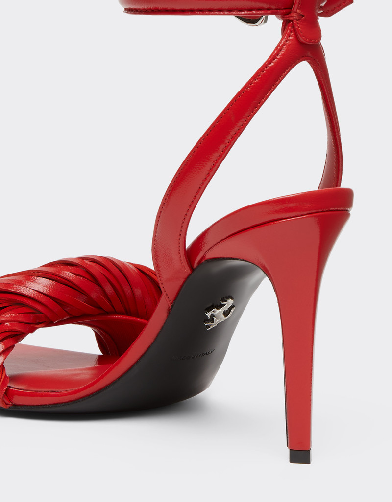 Nappa leather heeled sandals 6