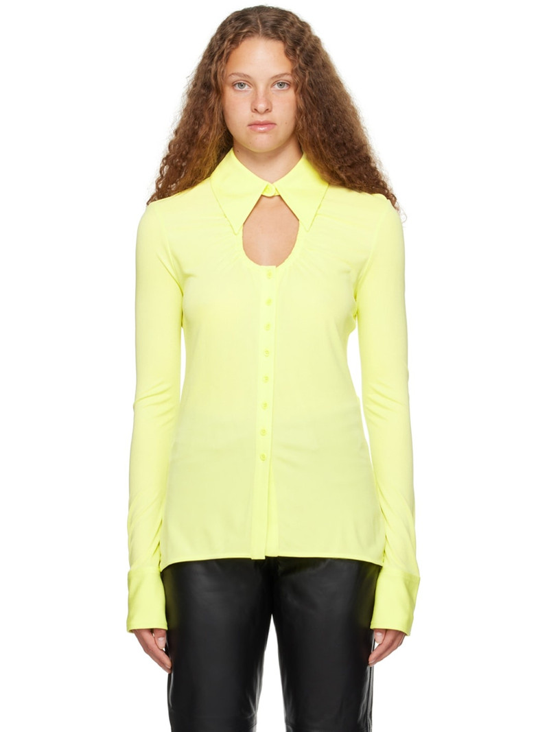Yellow Proenza Schouler White Label Keyhole Shirt 1