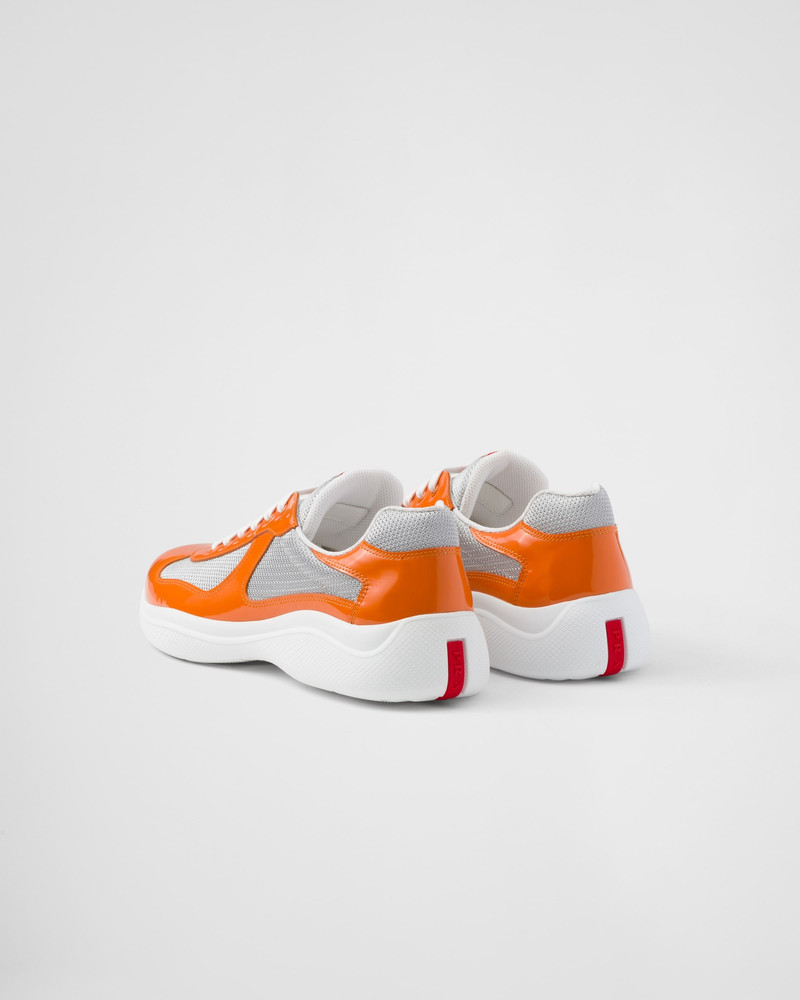 Patent leather and technical fabric Prada America's Cup sneakers 4