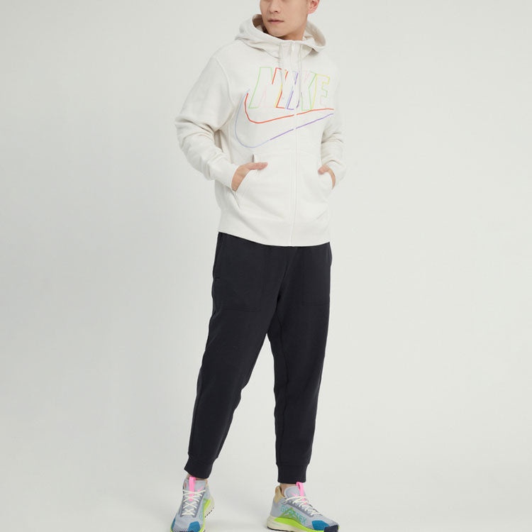 Nike Club Fleece Logo Jacket 'White' DX0536-030 - 4