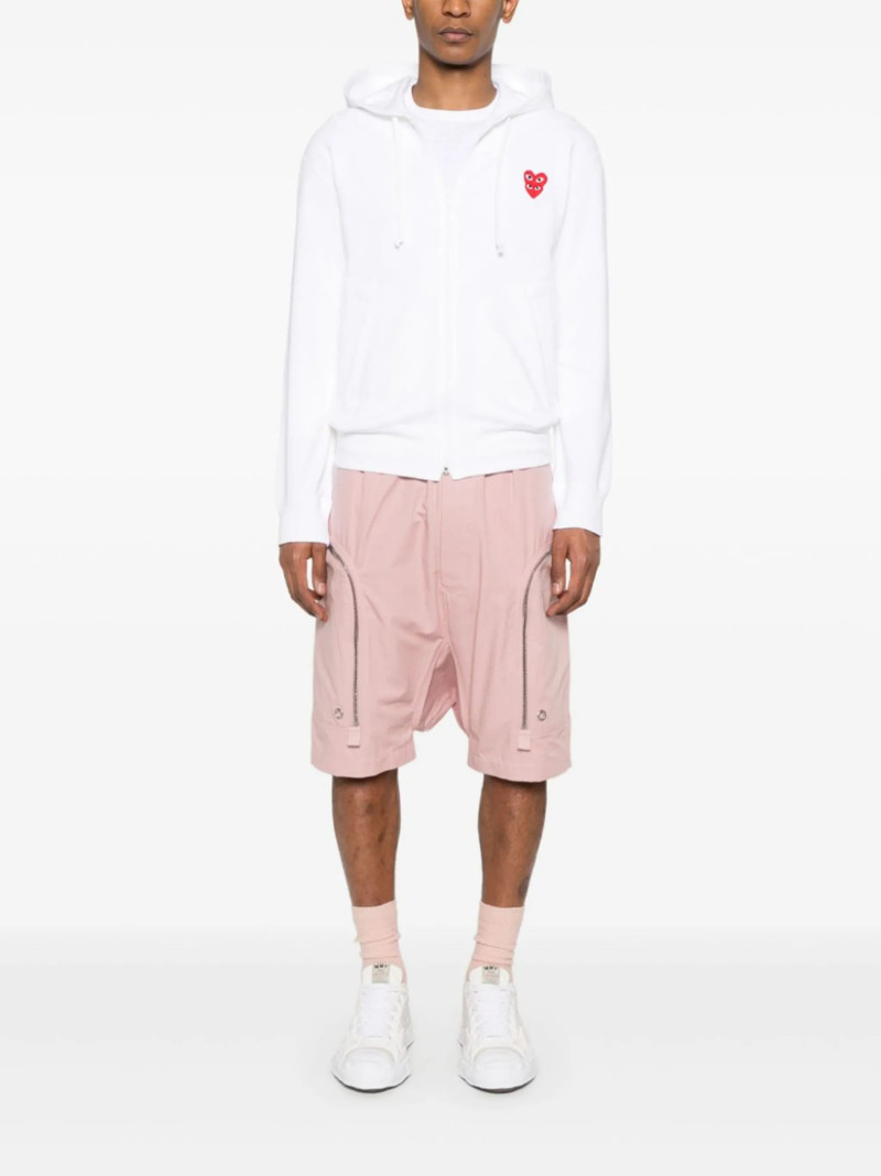 Comme des Garçons PLAY Double Heart-patch hoodie outlook