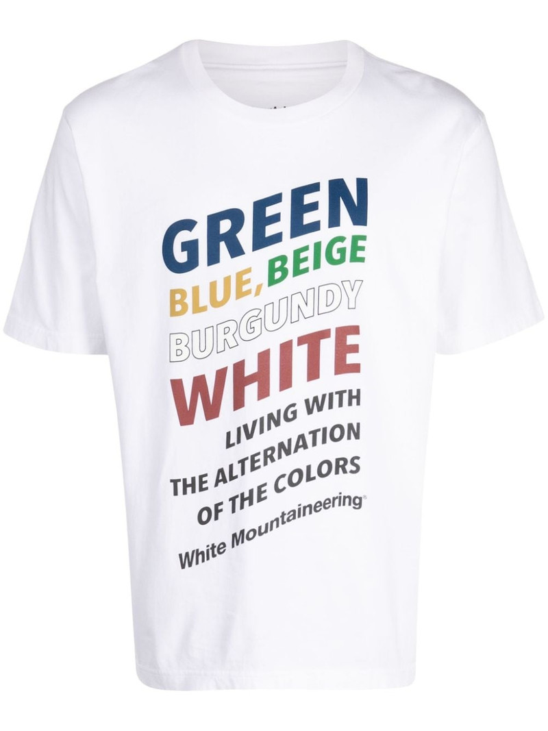 slogan-print cotton T-shirt 1