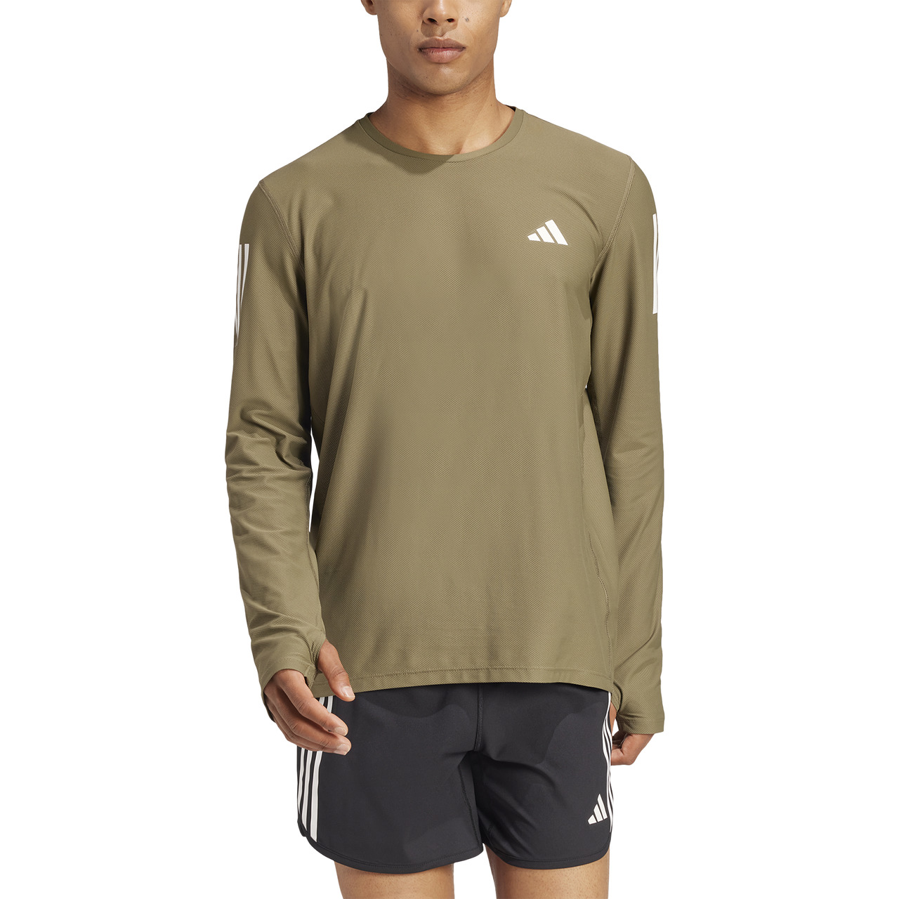 adidas Mens adidas Own The Run Aeroready Running L/S T-Shirt - 1