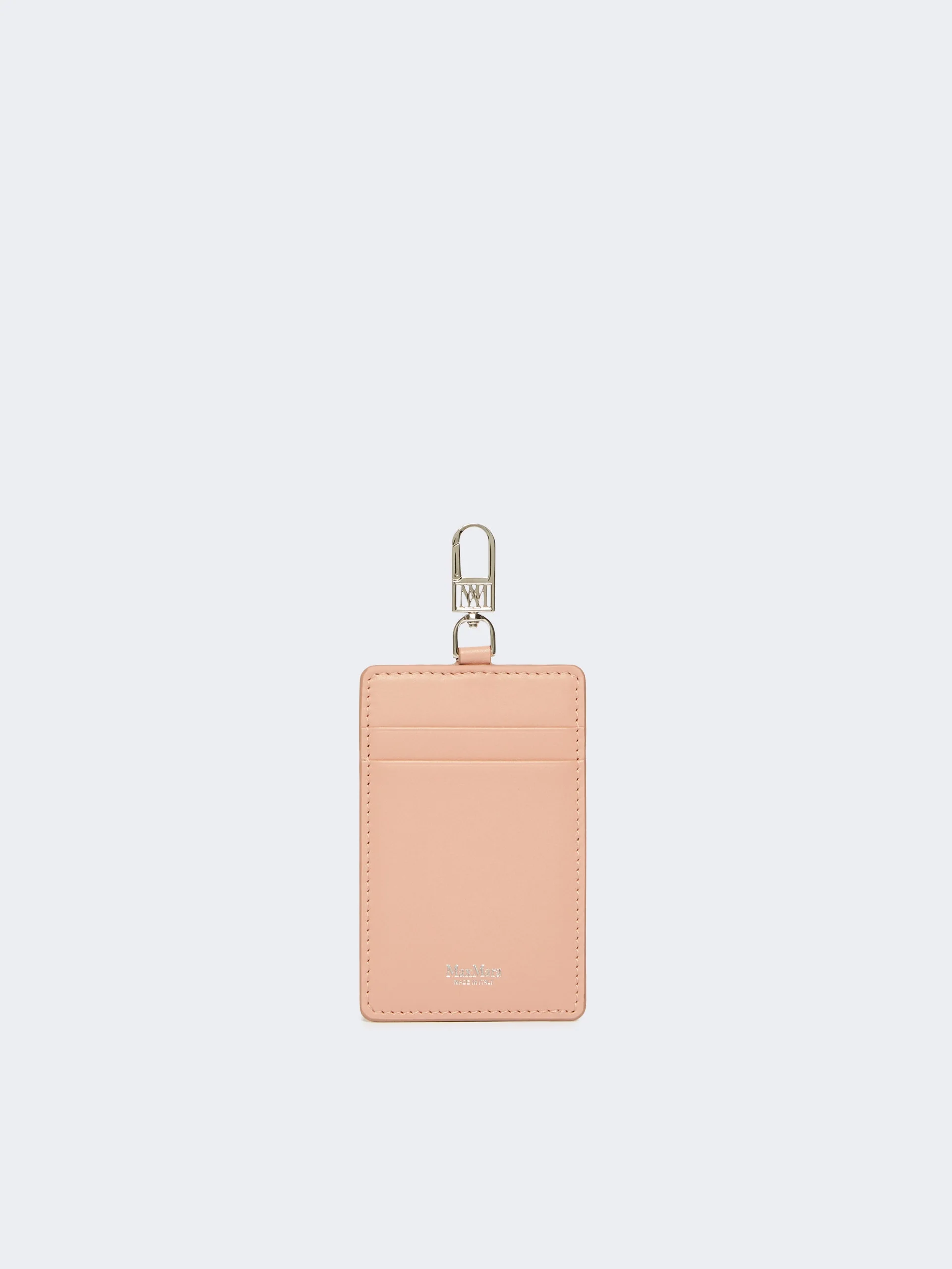 Leather badge holder - PINK - 1