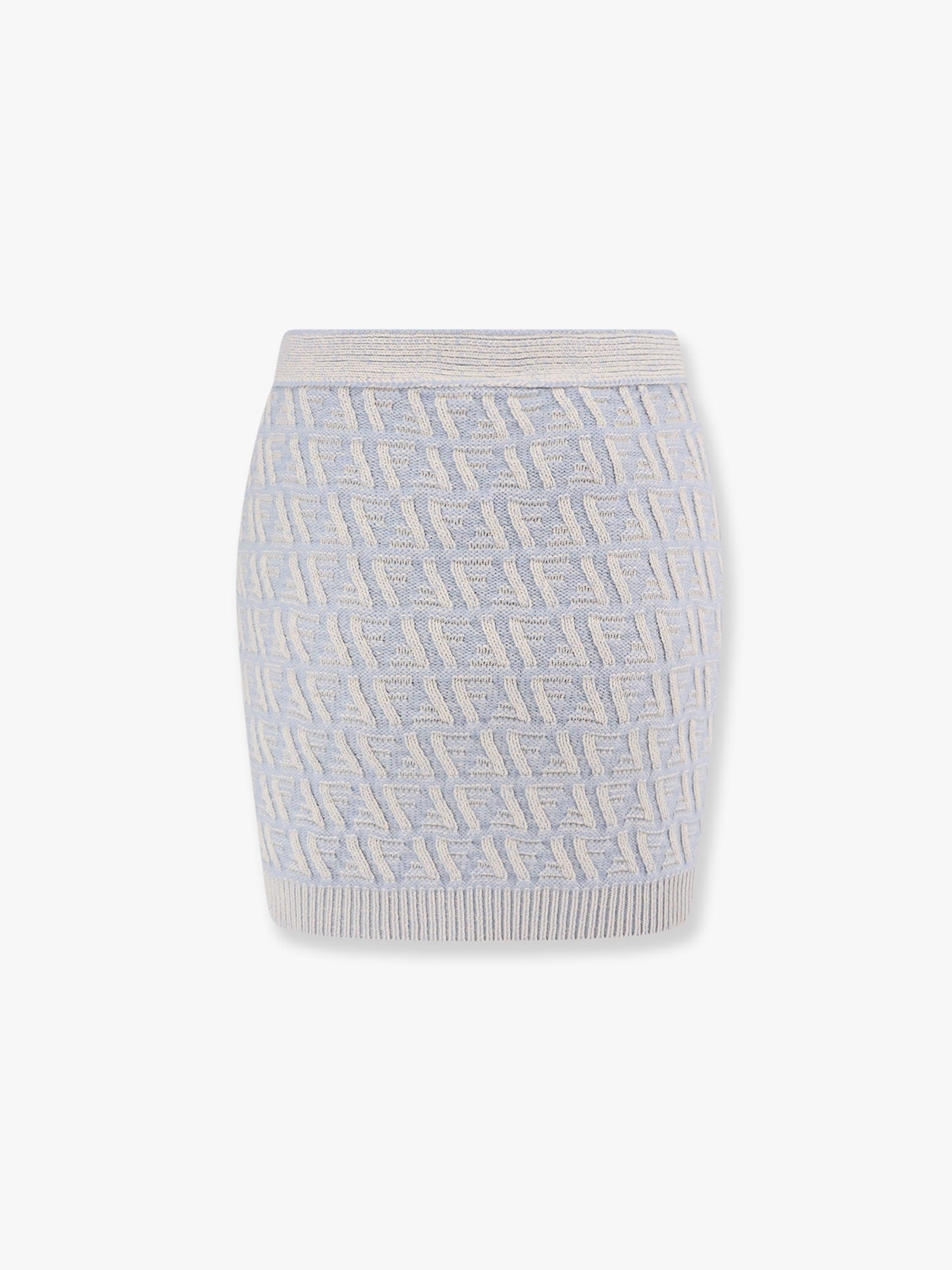 ミニスカート Fendi White Cashmere Blend Mini Skirt FENDI Fendi Ff Wool And Cashmere Skirt | worldclassfashion