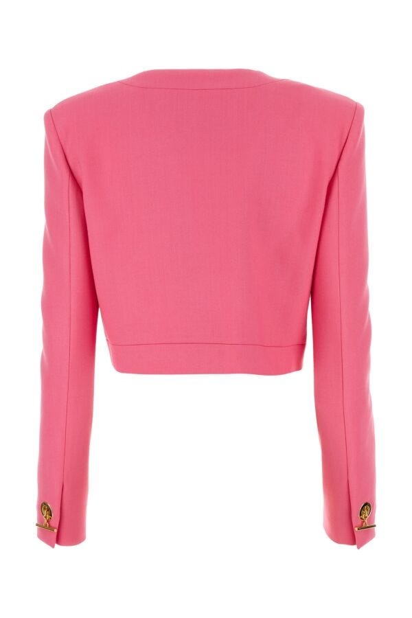 ジャケット Moschino Fuchsia stretch gabardine blazer (A05080520 0208) Moschino Moschino Women Fuchsia Stretch Gabardine Blazer