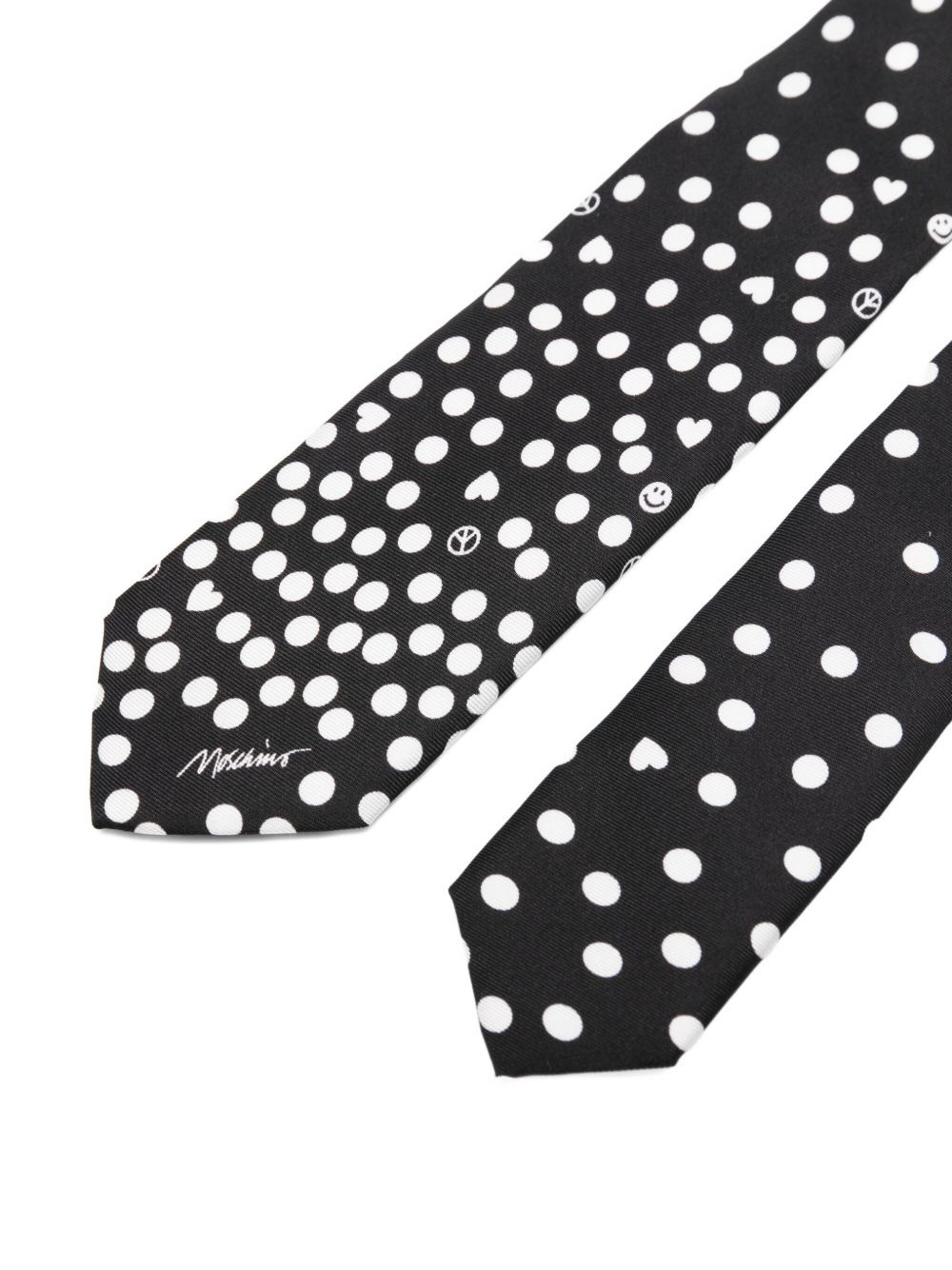 polka-dot silk tie - 2