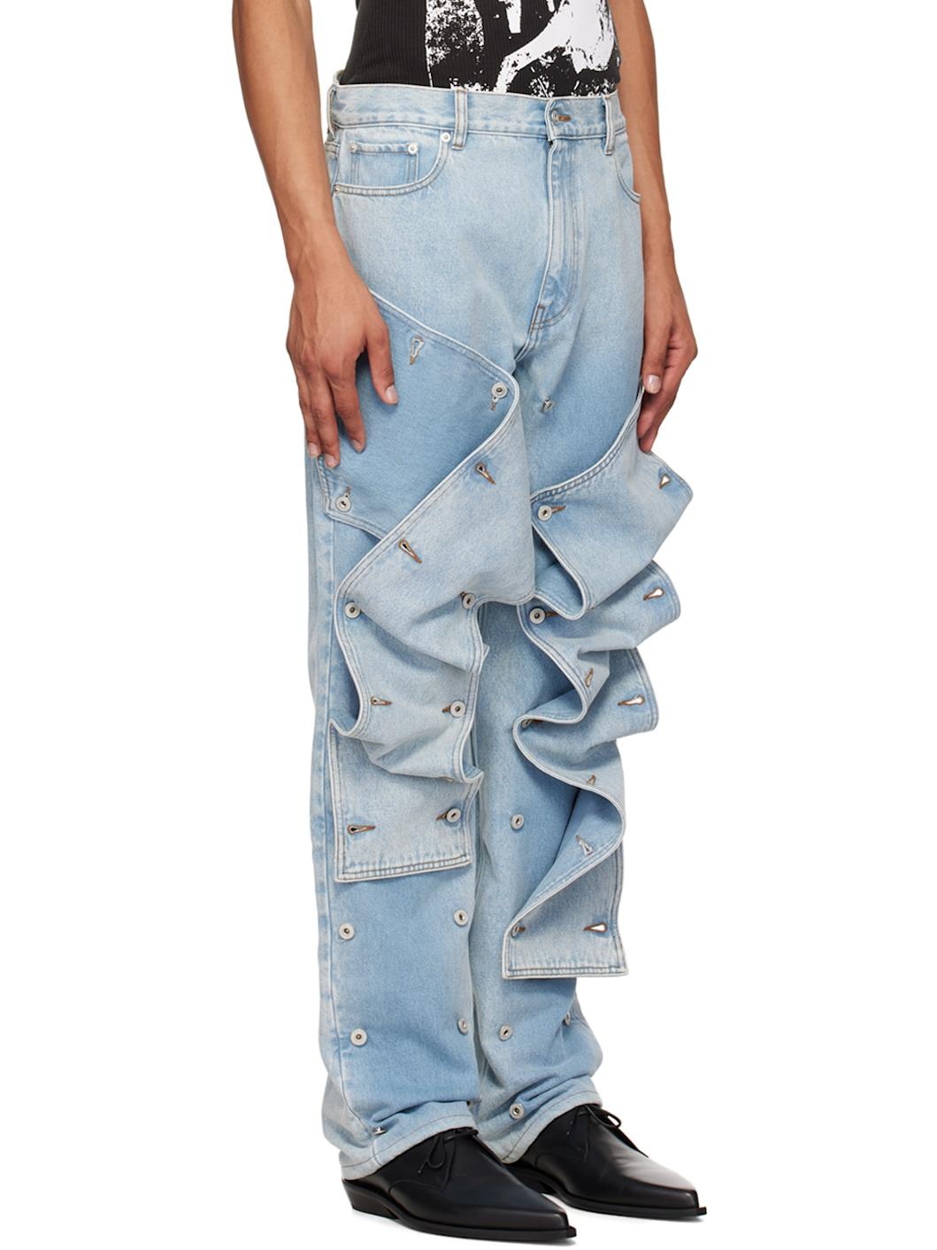 Blue Snap Off Jeans - 2