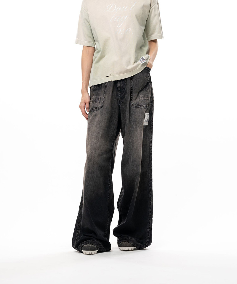 Light Denim Wide Pants 4