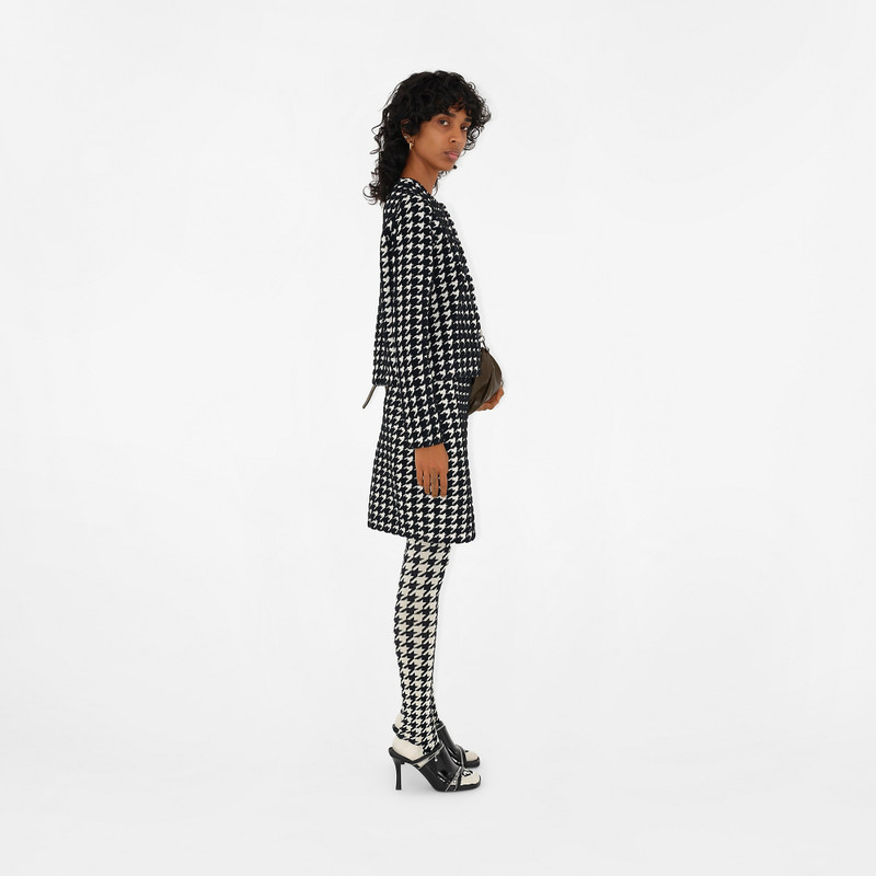 Houndstooth Nylon Blend Cardigan 3