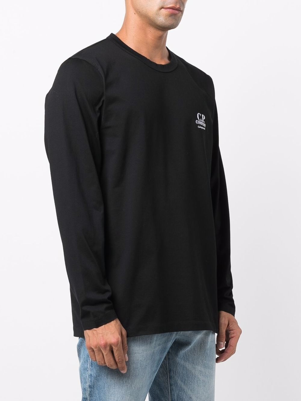 long-sleeved embroidered logo top - 3