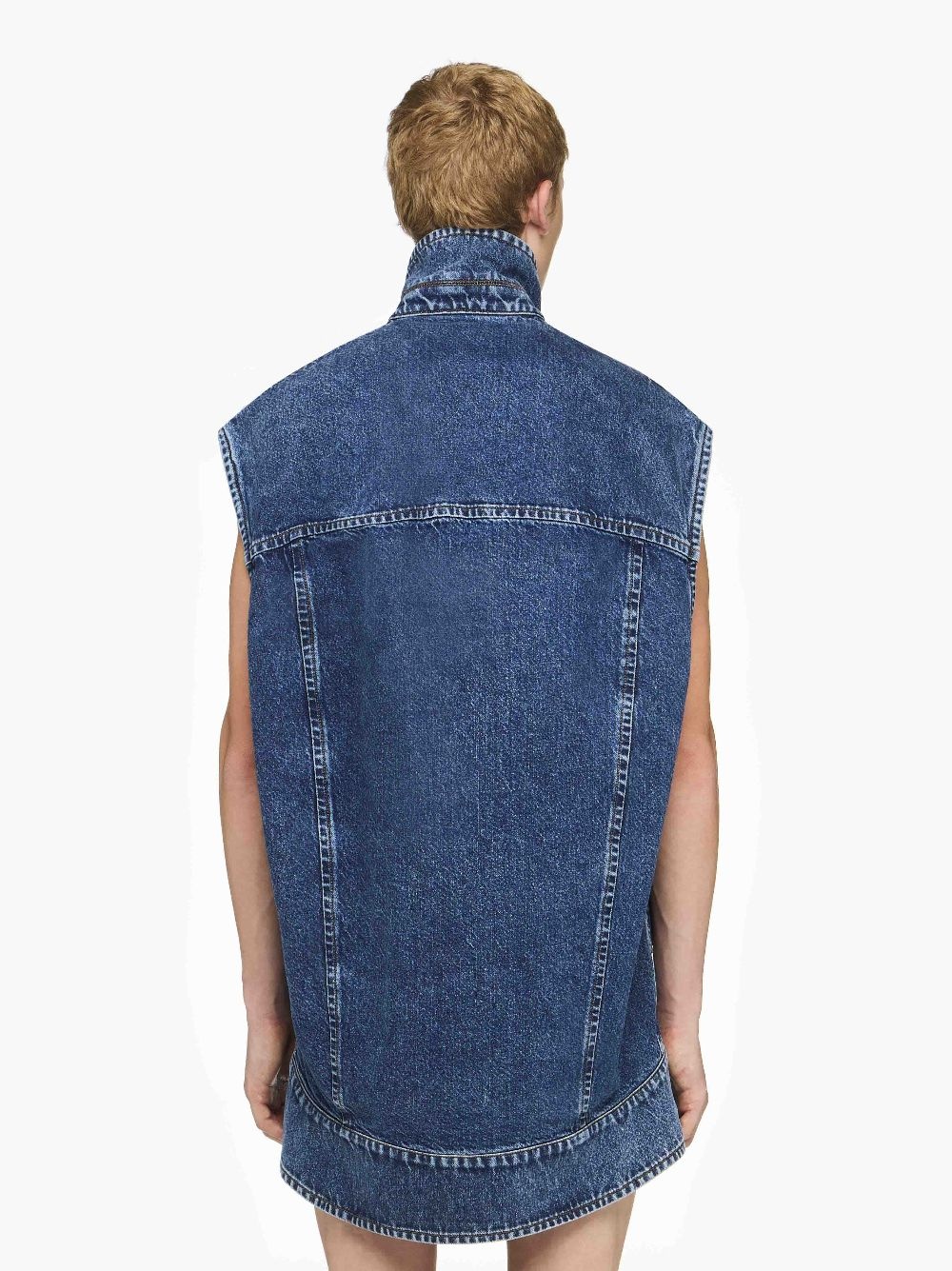 OVERSIZED SLEEVELESS HIGH NECK JACKET - 3