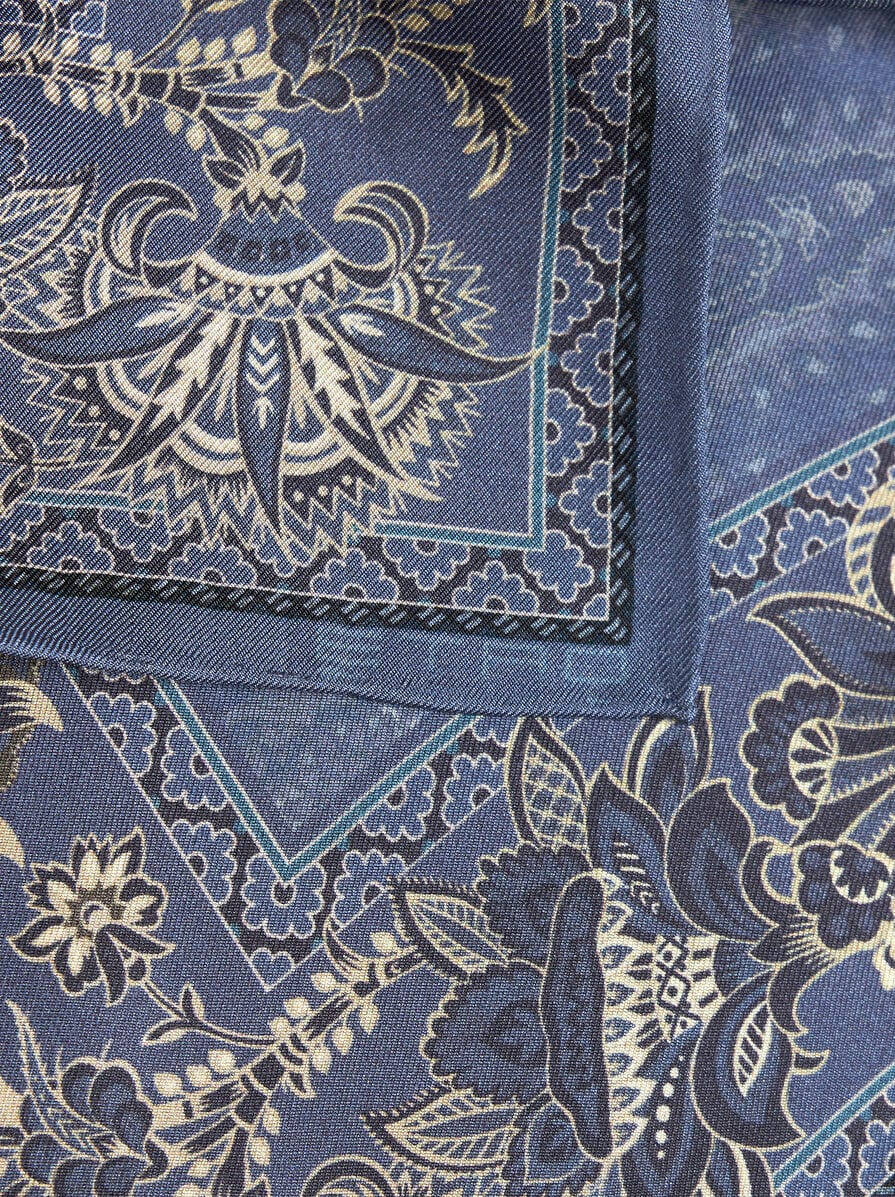 LEAFY SILK POCKET SQUARE - 2