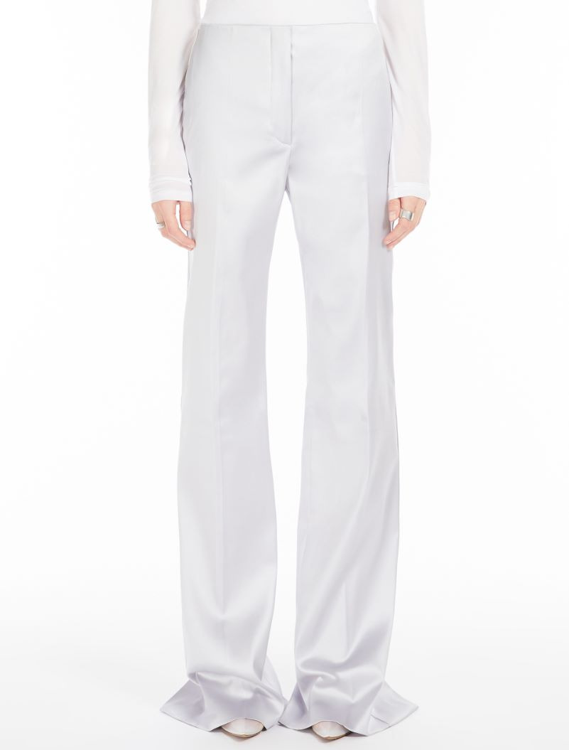 Slim-fit satin trousers - RUNWAY - 3