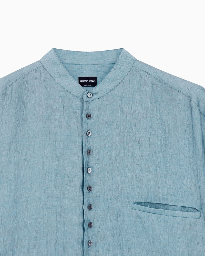 GIORGIO ARMANI LINEN-BLEND SHIRT outlook